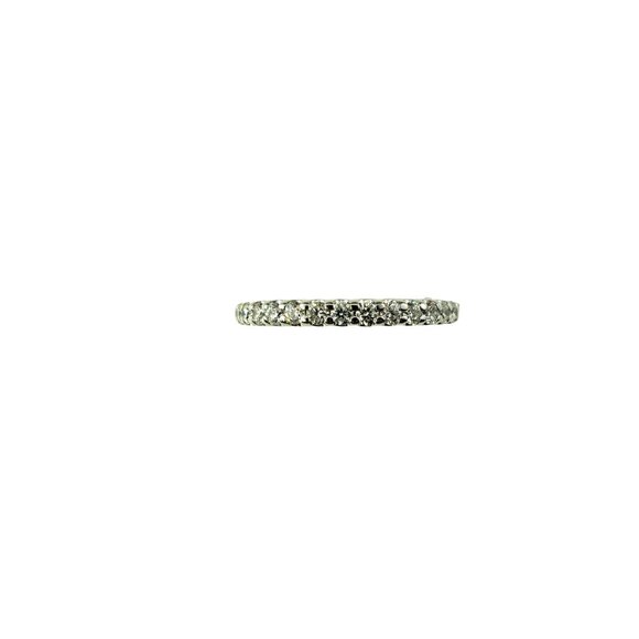 Vintage Platinum Diamond Wedding Band Ring Size 6.5 #15273